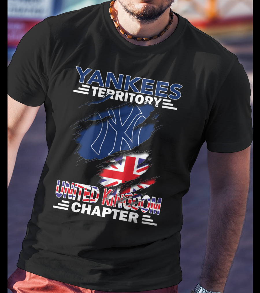 Yankees Territory United Kingdom Chapter Logo Union Jack Rips T-Shirt