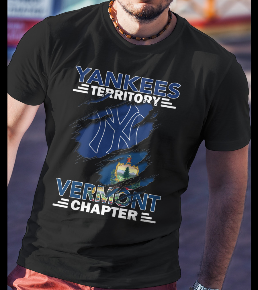 Yankees Territory Vermont Chapter Logo With New York Symbol And State Emblem T-Shirt