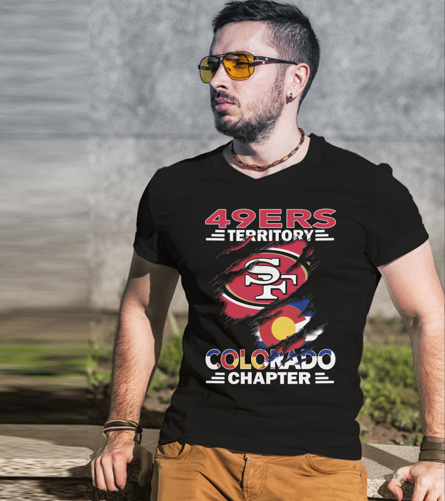 49ers Territory SF Logo Colorado Flag Chapter T-Shirt