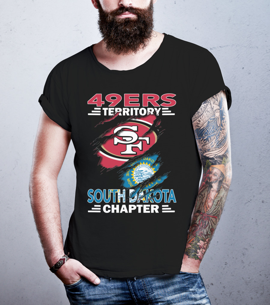 49ers Territory South Dakota Chapter SF Logo And State Emblem T-Shirt