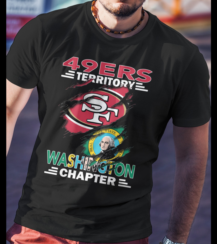 49ers Territory Washington Chapter SF Logo And Washington State Seal T-Shirt