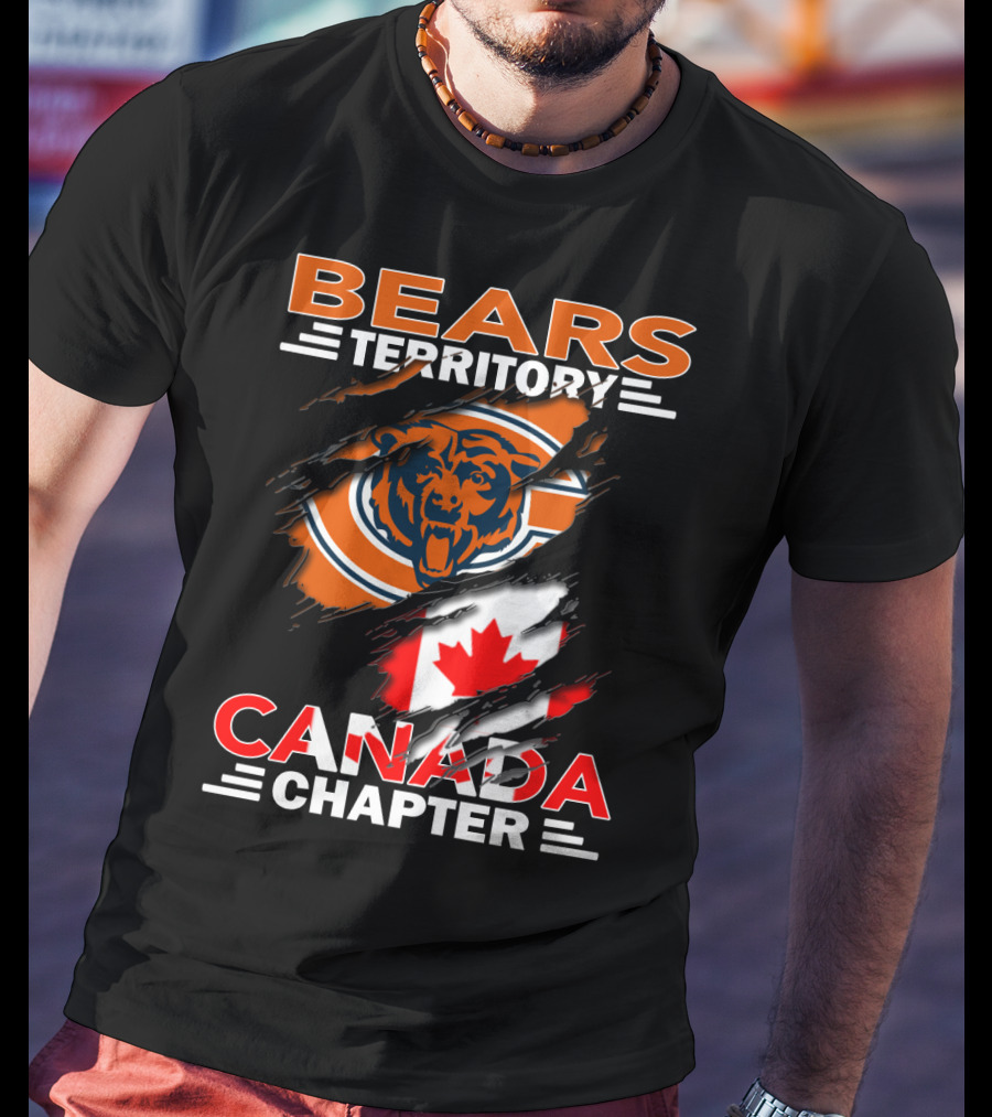Bears Territory Canada Chapter Canadian Flag Bear T-Shirt