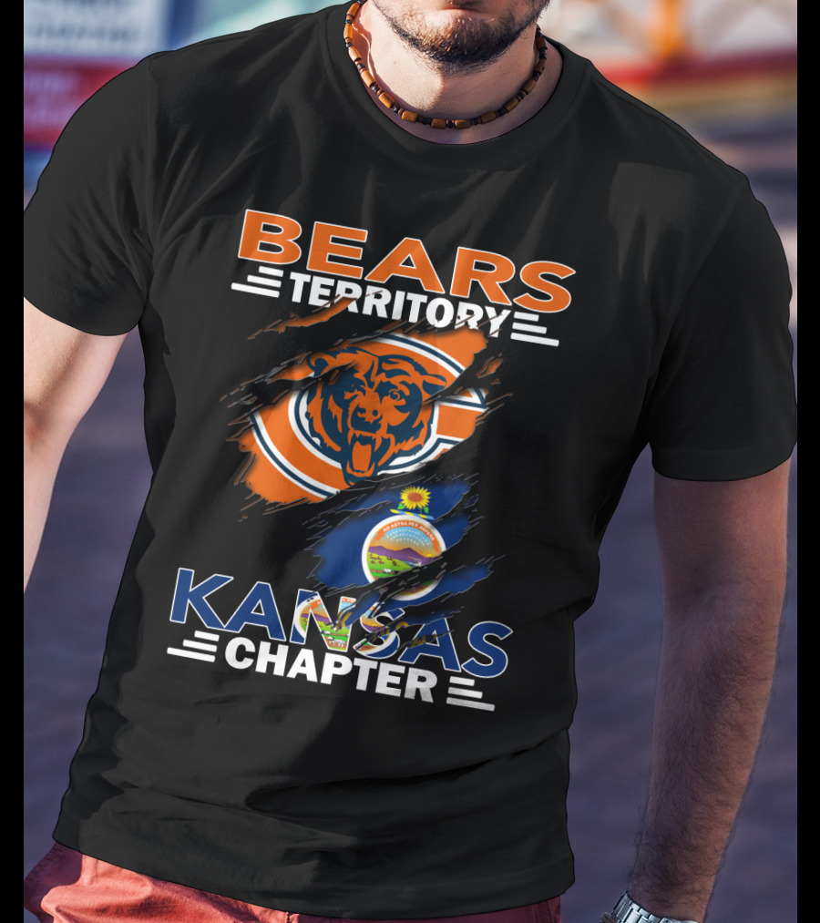 Bears Territory Kansas Chapter Chicago Football Fan Club T-Shirt