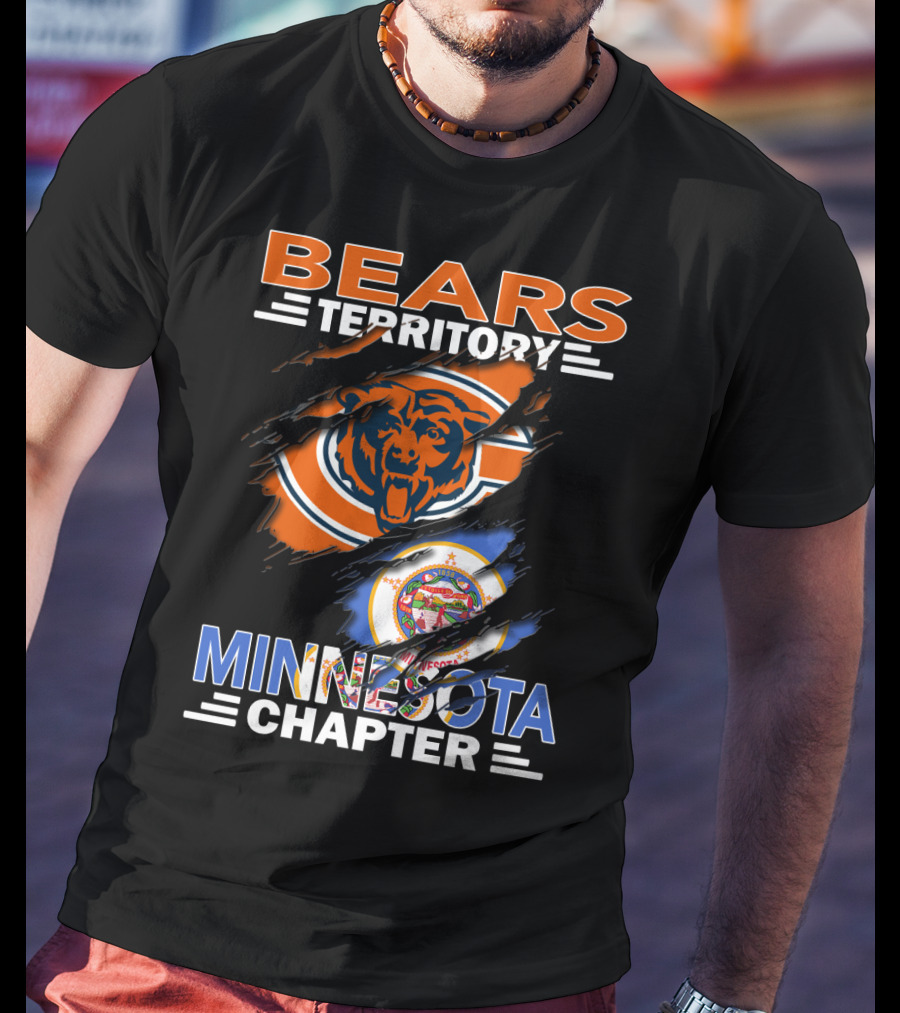 Bears Territory NFL Minnesota Chapter With State Flag Elements T-Shirt