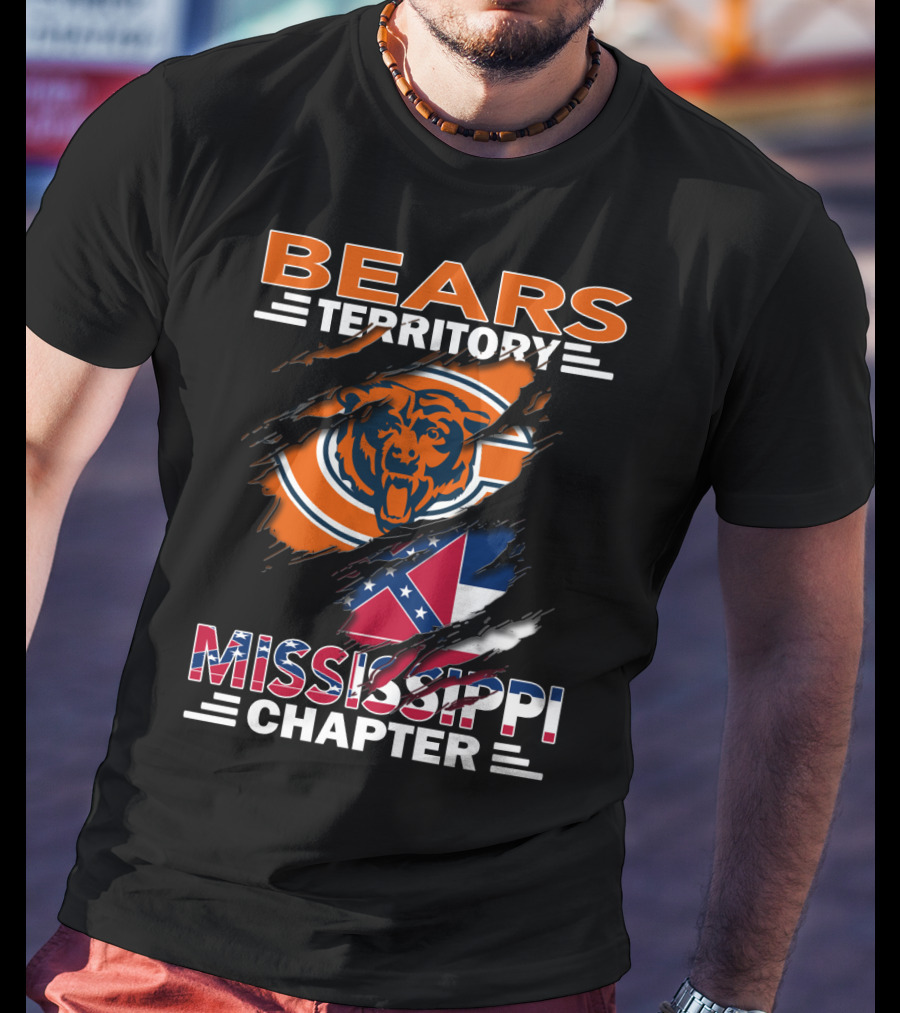 Bears Territory Chicago Mississippi Chapter Flag Collaboration T-Shirt