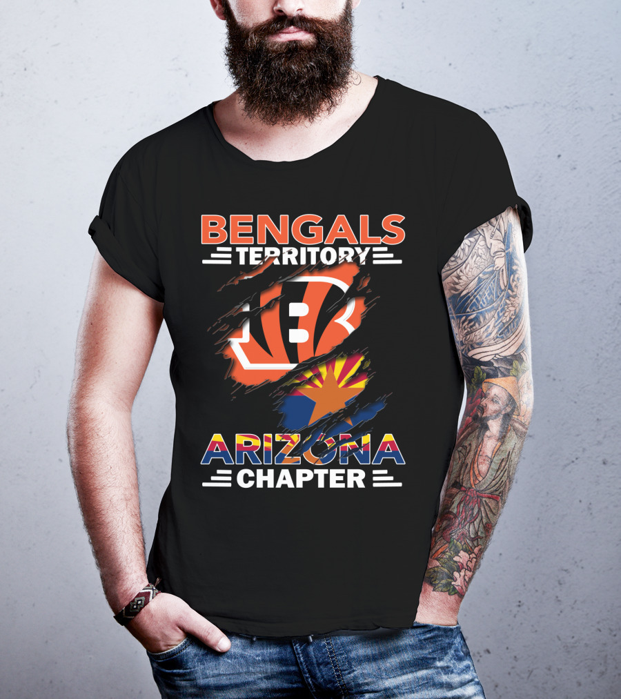 Bengals Territory Arizona Chapter Bengals Logo Arizona Flag T-Shirt