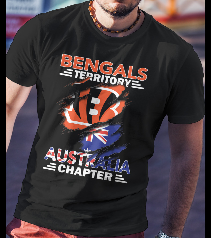 Bengals Territory Australia Chapter With Flag T-Shirt