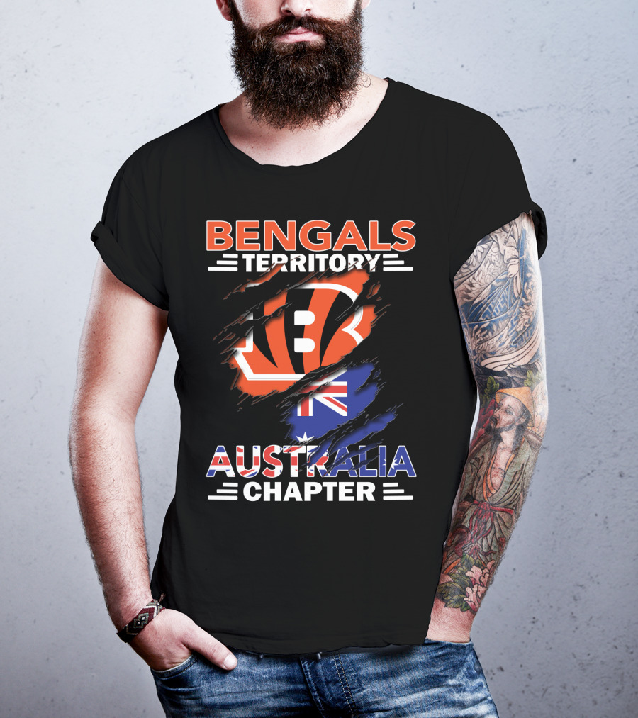 Bengals Territory Australia Chapter With Flag T-Shirt