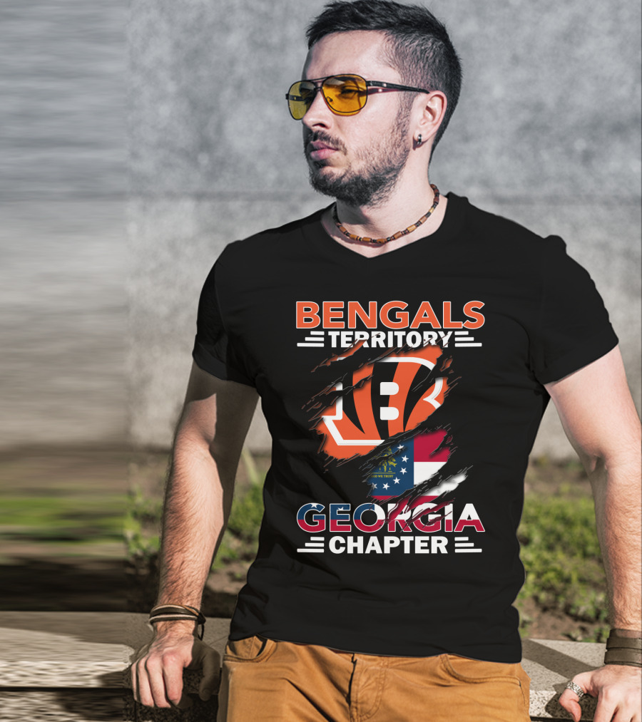 Bengals Territory Georgia Chapter Flag T-Shirt