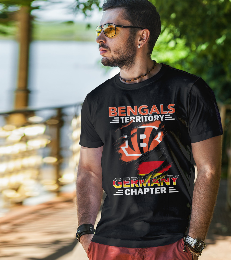 Bengals Territory Germany Chapter Logo With German Flag Elements T-Shirt