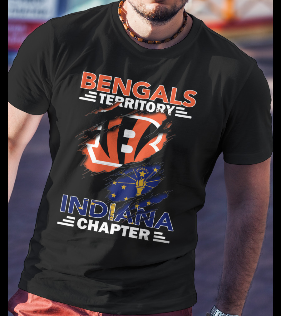 Bengals Territory Indiana Chapter NFL Fan Club United States Flag T-Shirt
