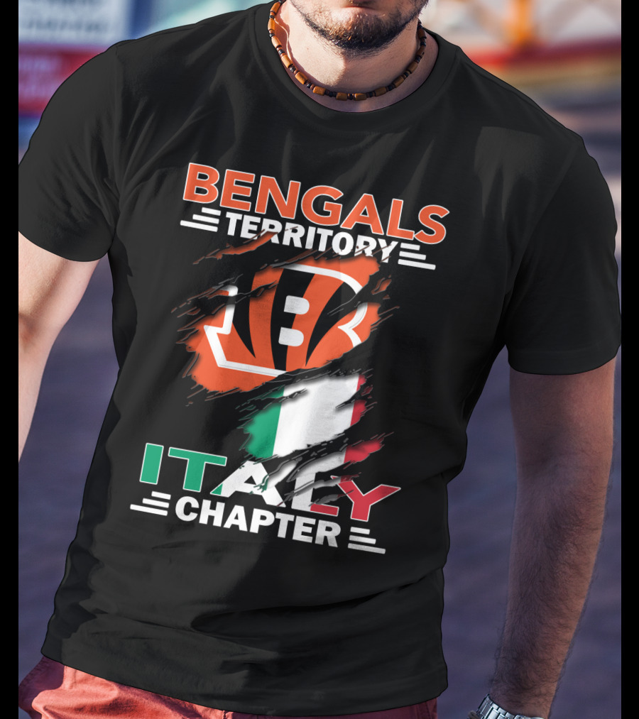 Bengals Territory Italy Chapter Flag T-Shirt