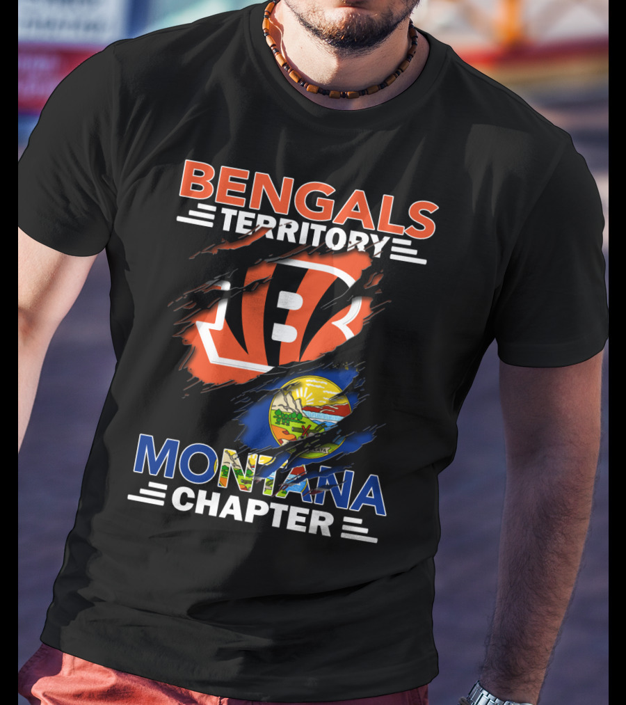 Bengals Territory Montana Chapter NFL Fans Badge T-Shirt