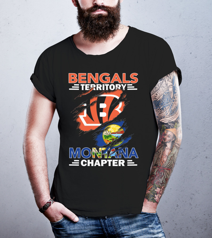 Bengals Territory Montana Chapter NFL Fans Badge T-Shirt
