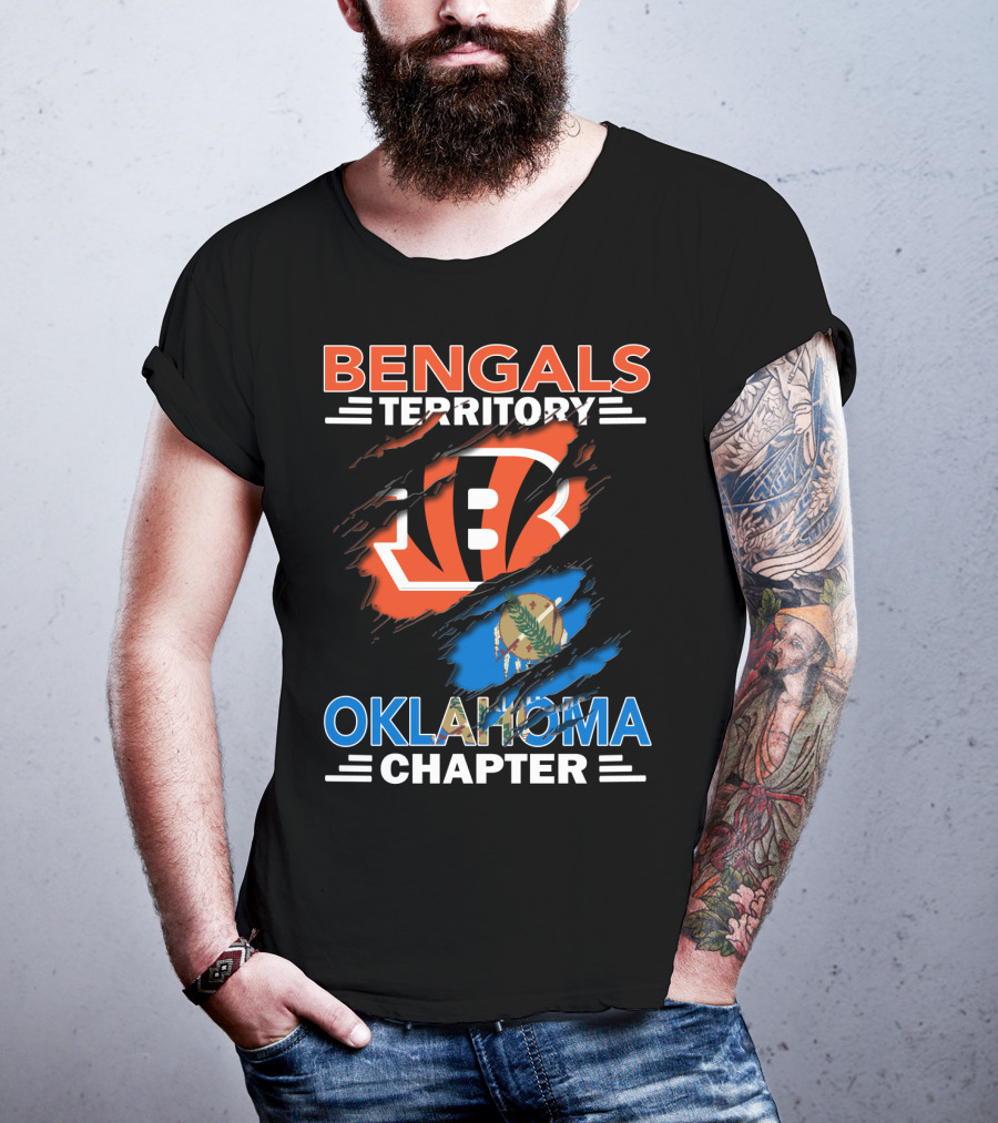 Bengals Territory Oklahoma Chapter Oklahoma Flag Bengals T-Shirt
