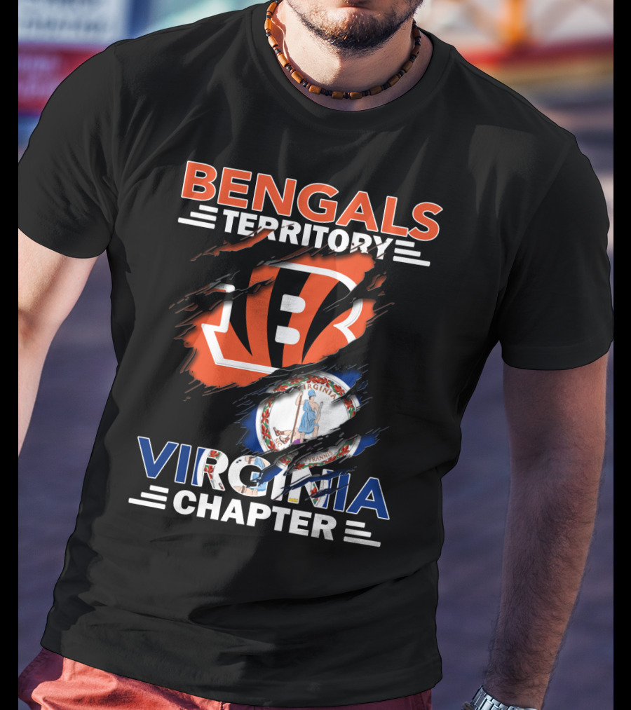Bengals Territory Virginia Chapter Logo With State Emblem T-Shirt