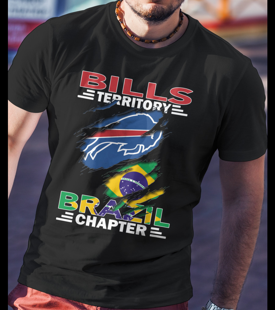 Bills Territory Brazil Chapter Buffalo Football Flag Fan Club T-Shirt