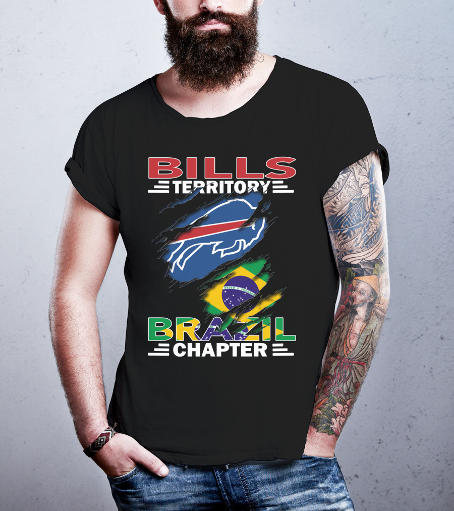 Bills Territory Brazil Chapter Buffalo Football Flag Fan Club T-Shirt