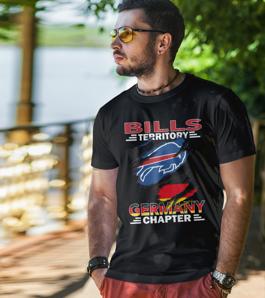 Bills Territory Germany Chapter Buffalo Bills Logo With German Flag T-Shirt