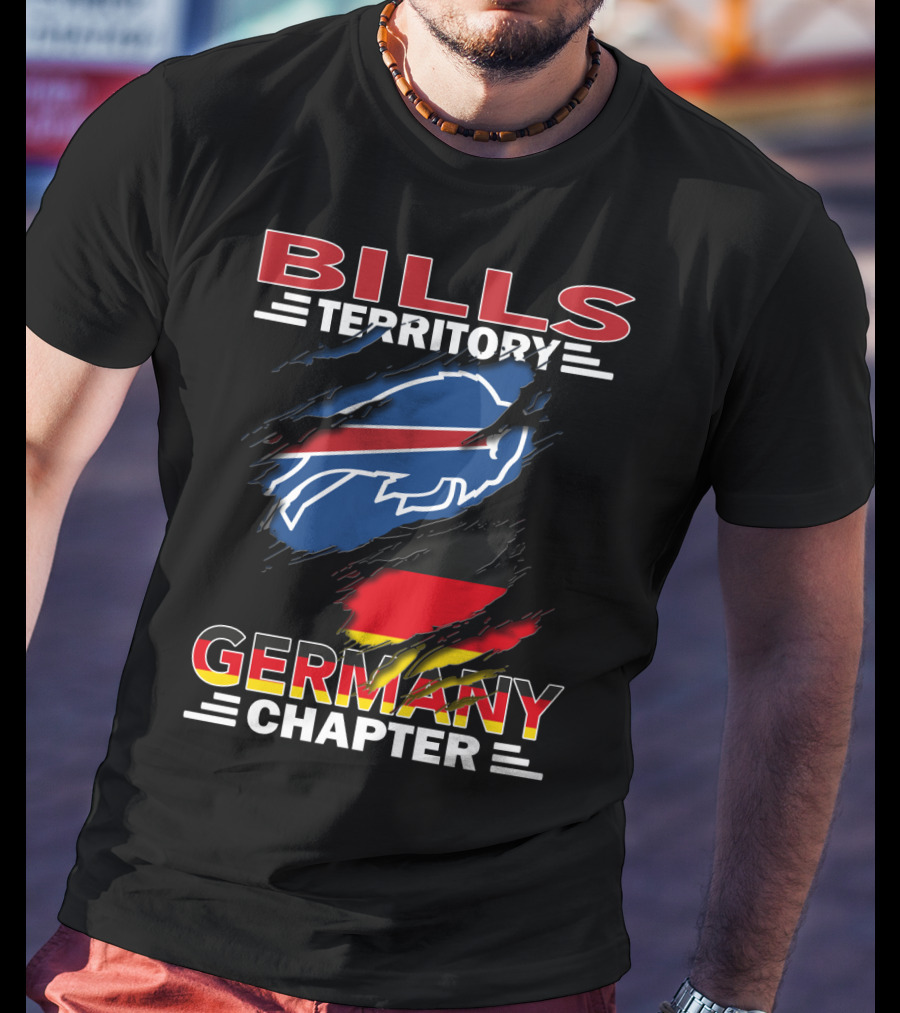 Bills Territory Germany Chapter Buffalo Bills Logo With German Flag T-Shirt