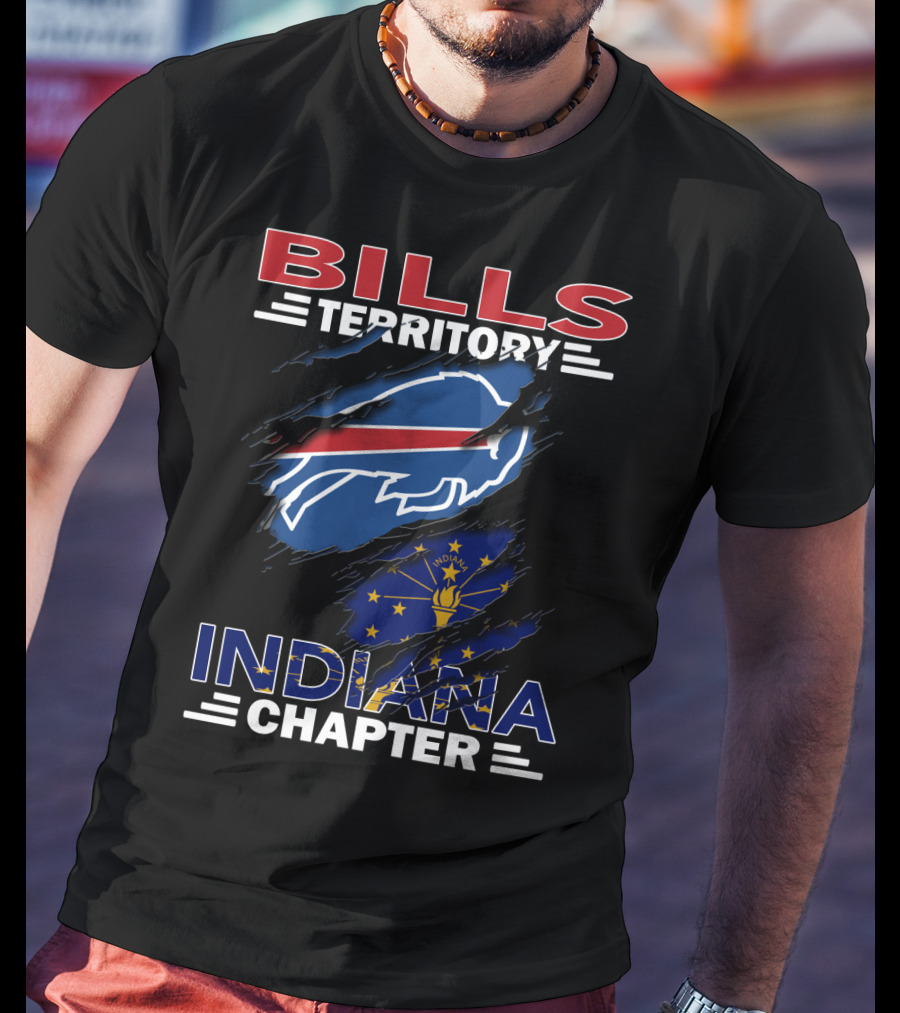 Bills Territory Indiana Chapter Buffalo Bills Indiana Flag T-Shirt