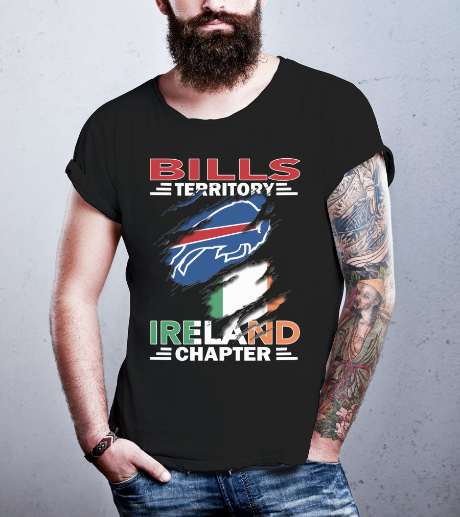 Bills Territory Ireland Chapter Buffalo Logo And Irish Flag T-Shirt