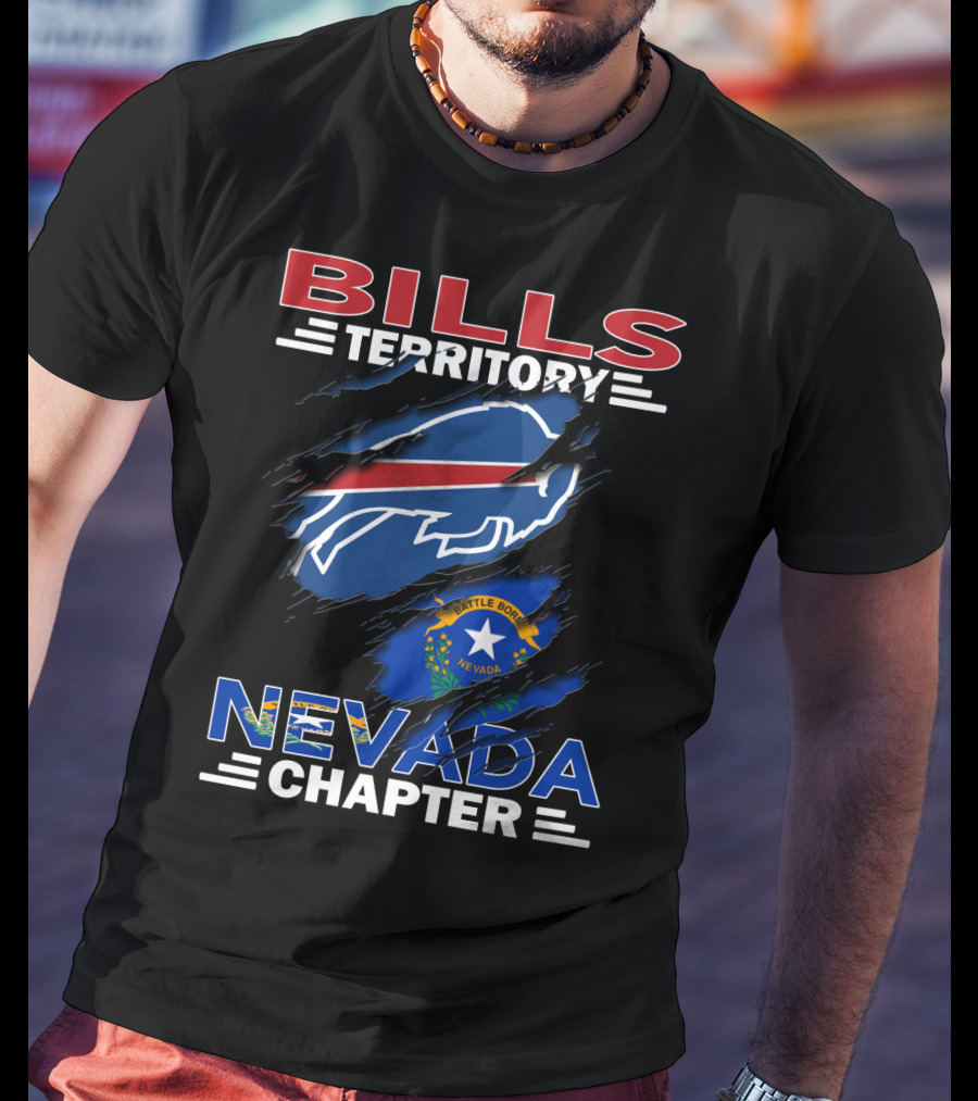 BILLS Territory Nevada Chapter Buffalo Nevada Flag Elements T-Shirt