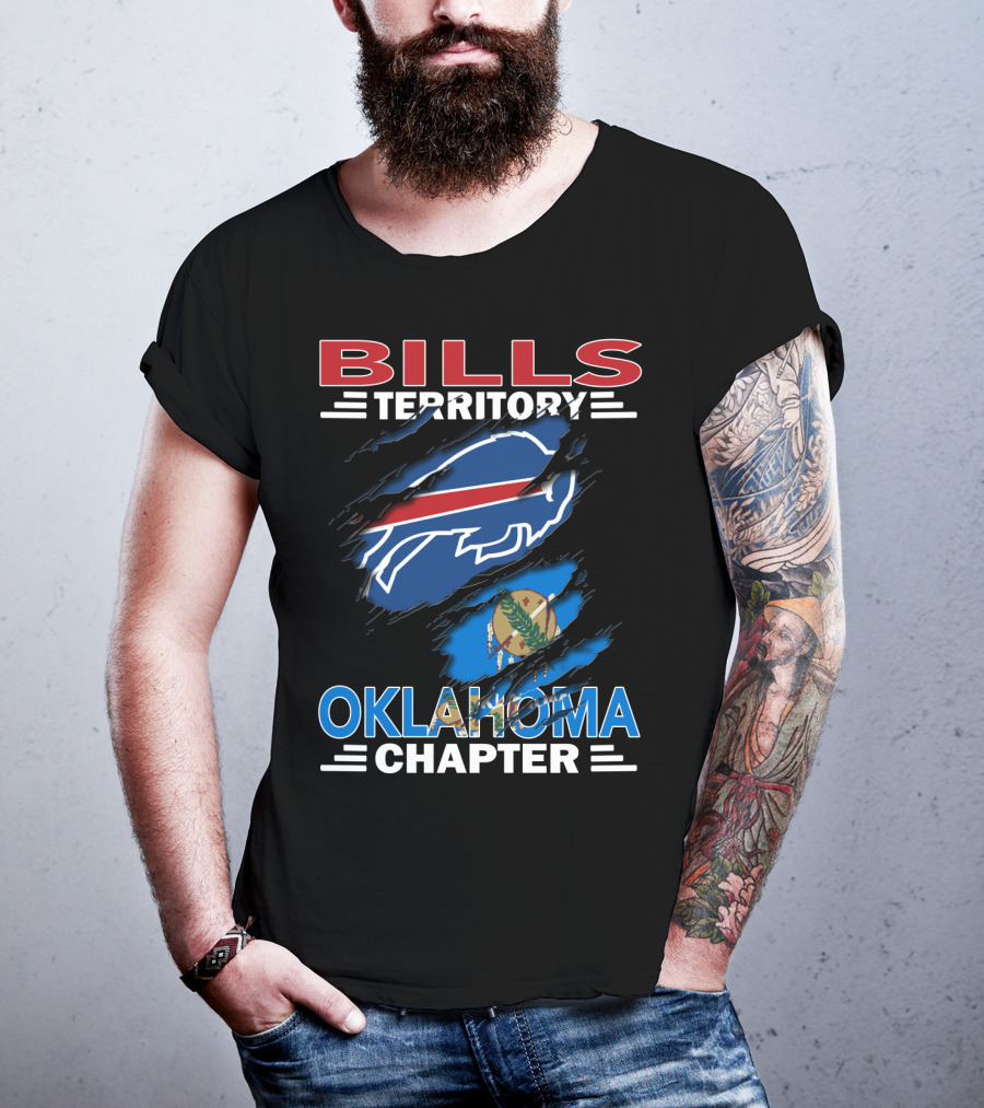Bills Territory Oklahoma Chapter Buffalo Football Oklahoma Flag T-Shirt