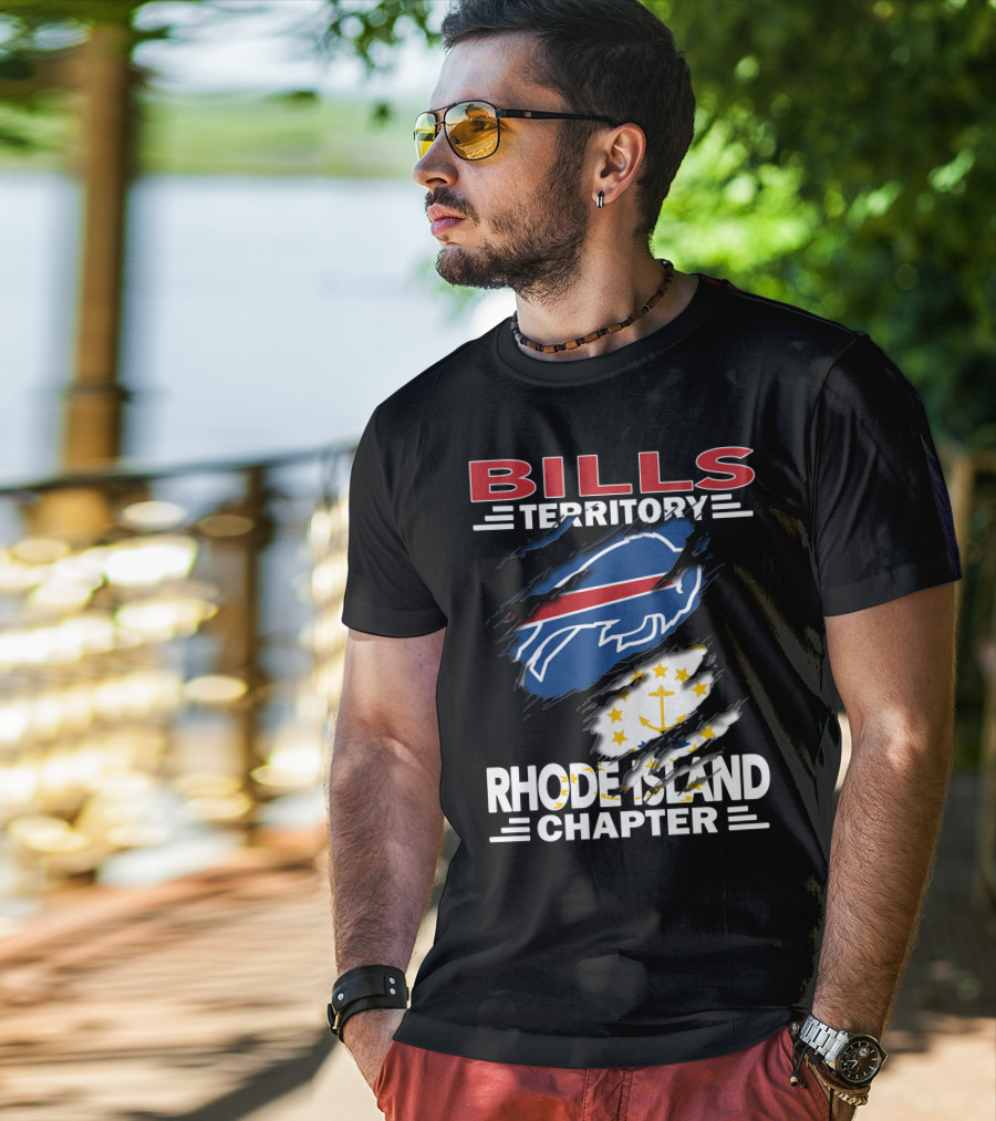 Bills Territory Rhode Island Chapter Blue Red Buffalo And Anchor T-Shirt
