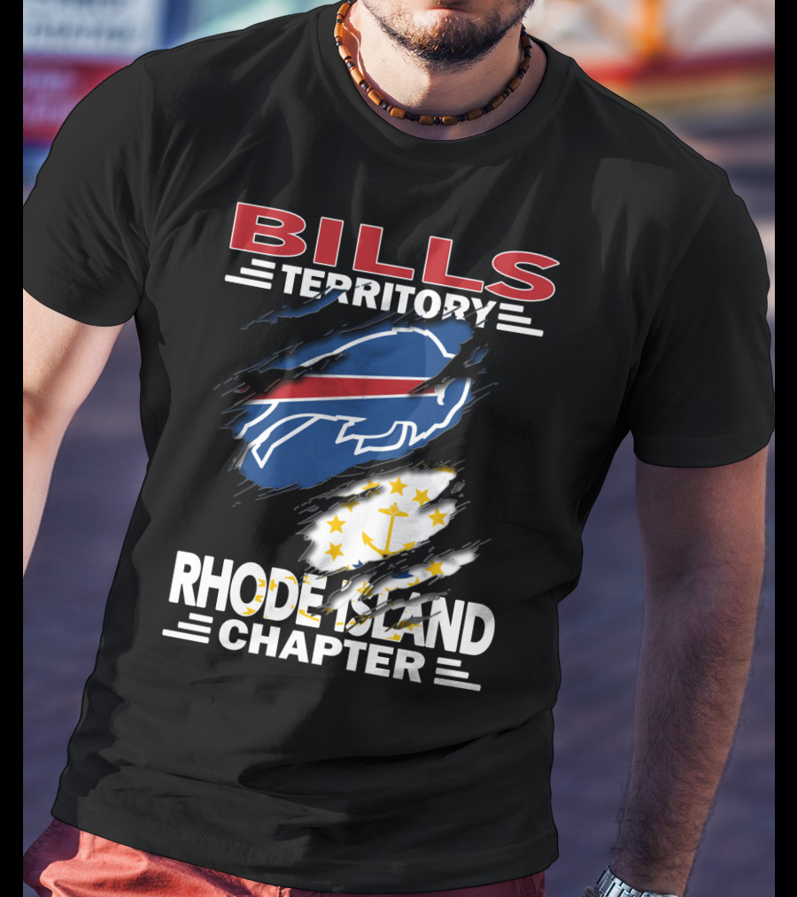 Bills Territory Rhode Island Chapter Blue Red Buffalo And Anchor T-Shirt