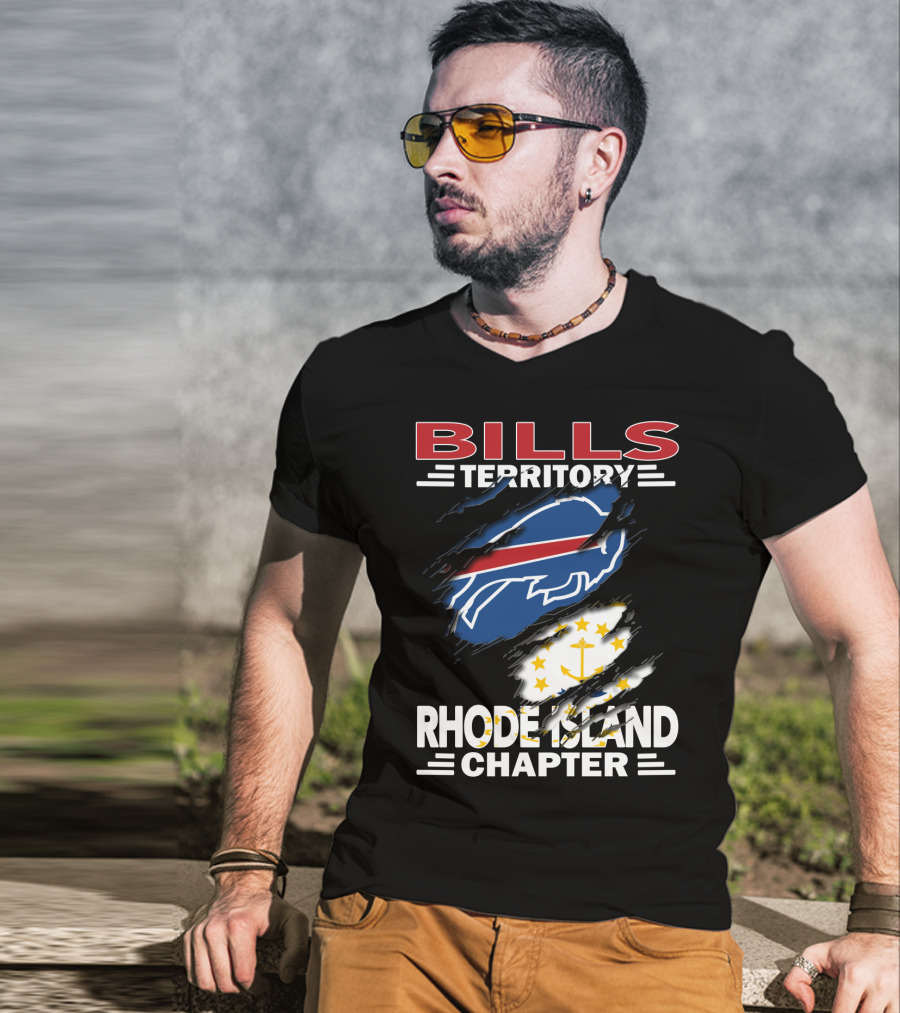 Bills Territory Rhode Island Chapter Blue Red Buffalo And Anchor T-Shirt