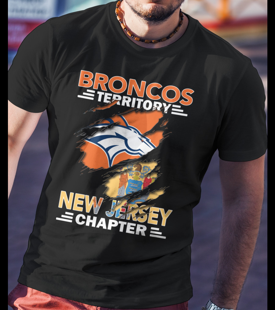 Broncos Territory New Jersey Chapter NFL Team Pride State Emblem T-Shirt