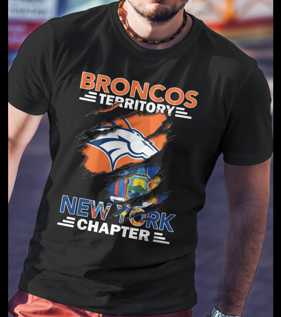 Broncos Territory New York Chapter State Pride Fan Gear T-Shirt