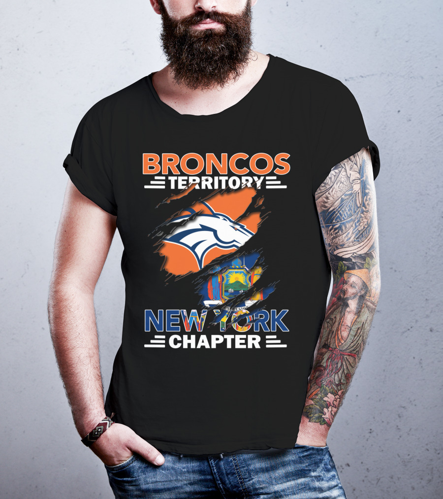 Broncos Territory New York Chapter State Pride Fan Gear T-Shirt