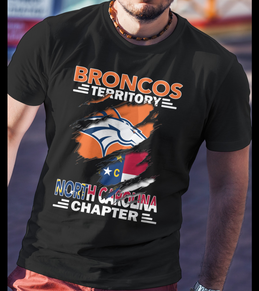 Broncos Territory North Carolina Chapter NFL Logo Fan Group T-Shirt