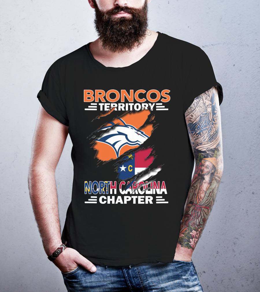 Broncos Territory North Carolina Chapter NFL Logo Fan Group T-Shirt