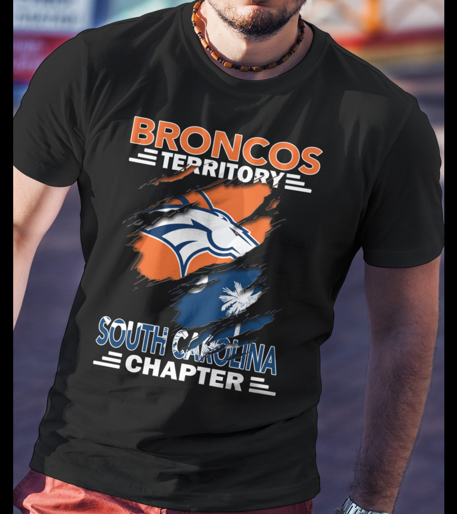 Broncos Territory South Carolina Chapter Logo With Palmetto And Crescent Moon T-Shirt