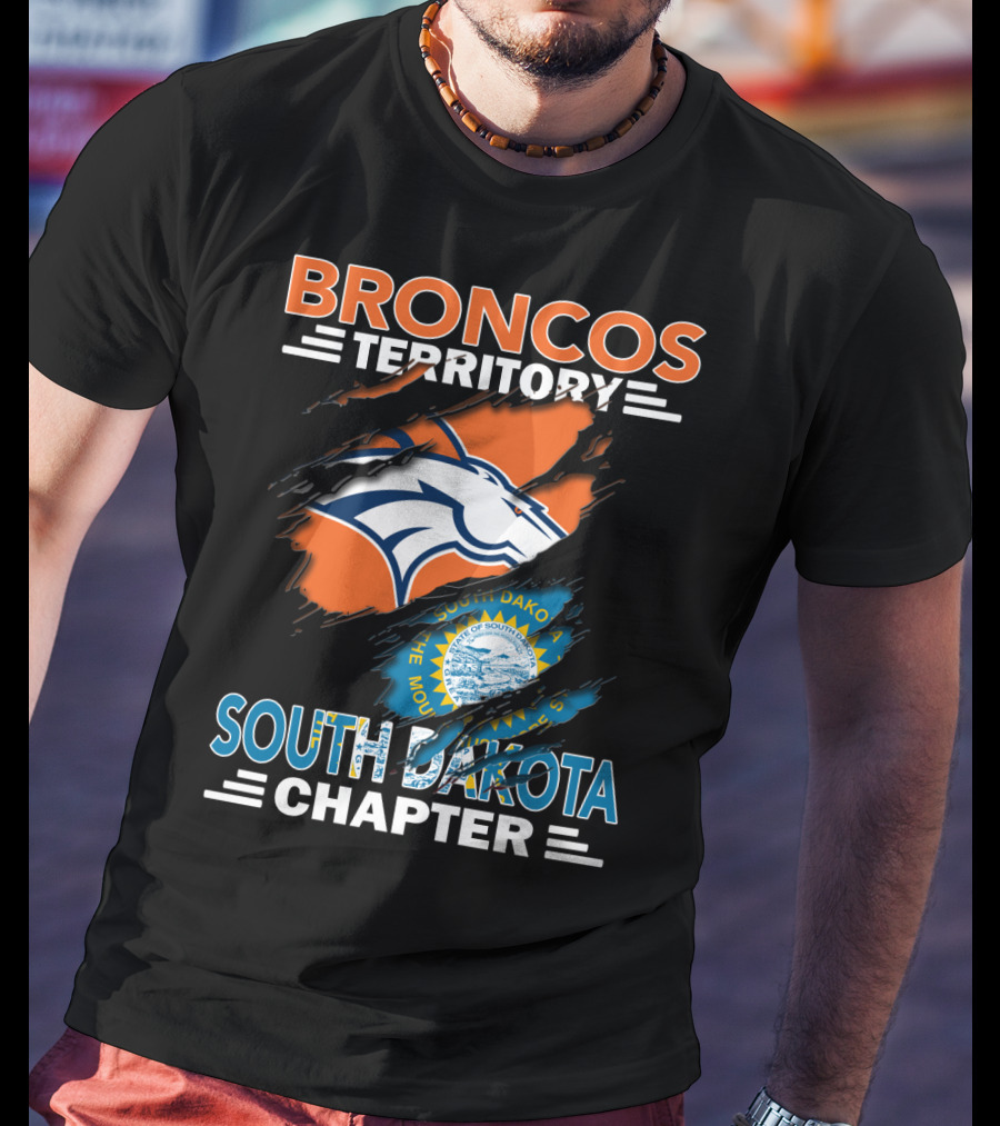 Broncos Territory South Dakota Chapter Logo And State Emblem T-Shirt