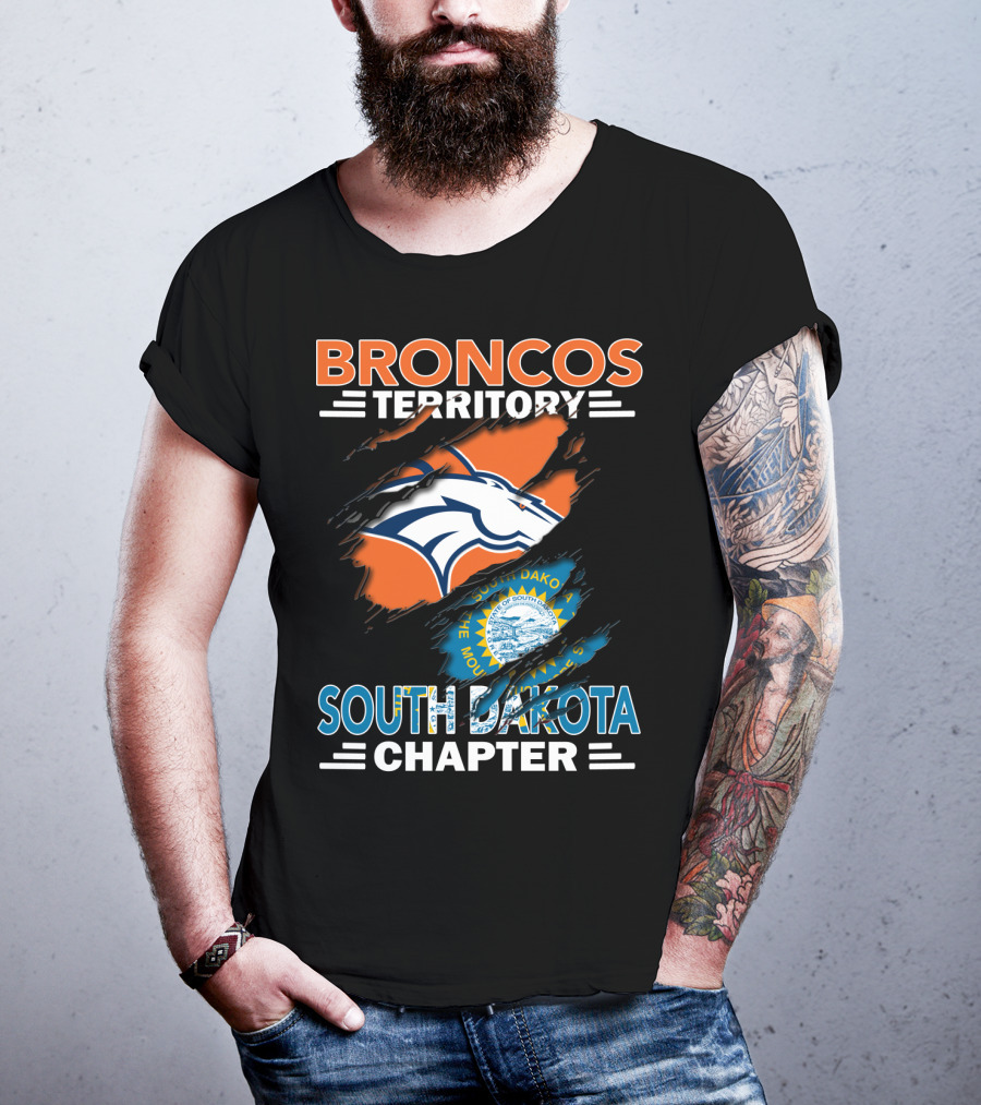 Broncos Territory South Dakota Chapter Logo And State Emblem T-Shirt