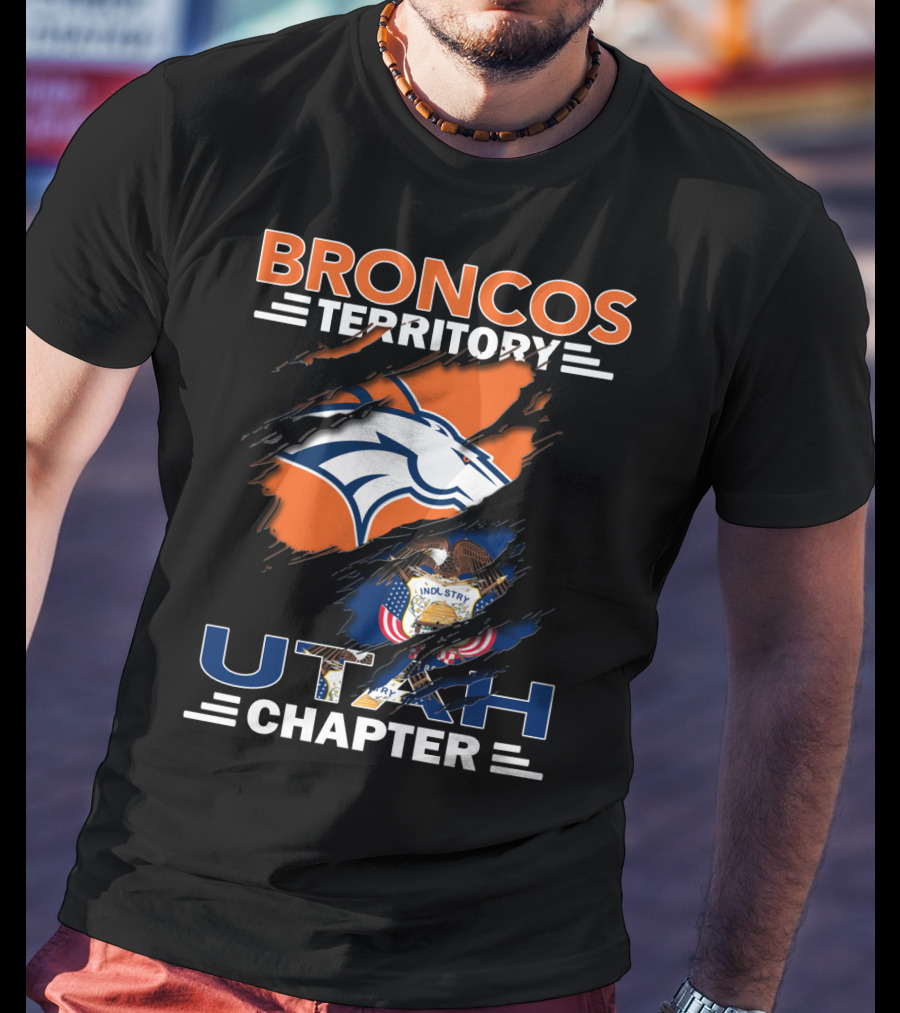 Broncos Territory Utah Chapter Logo With Utah State Seal T-Shirt