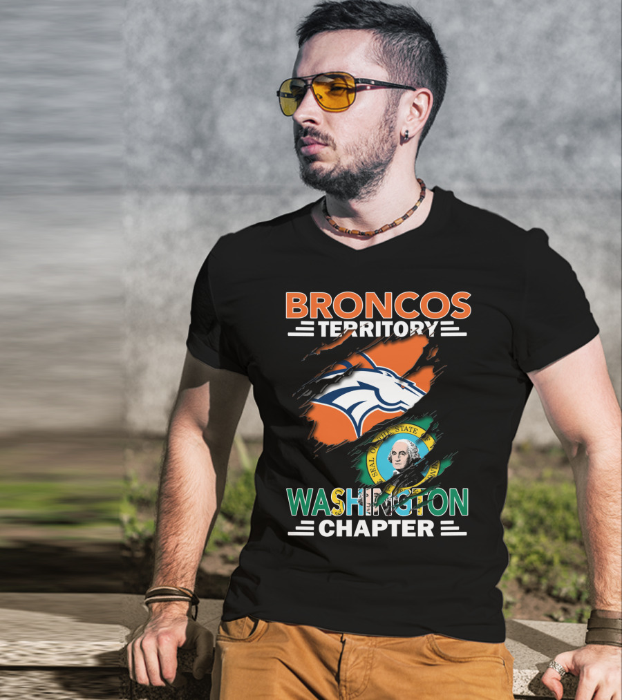 Broncos Territory Washington Chapter Denver Football Fan Club T-Shirt