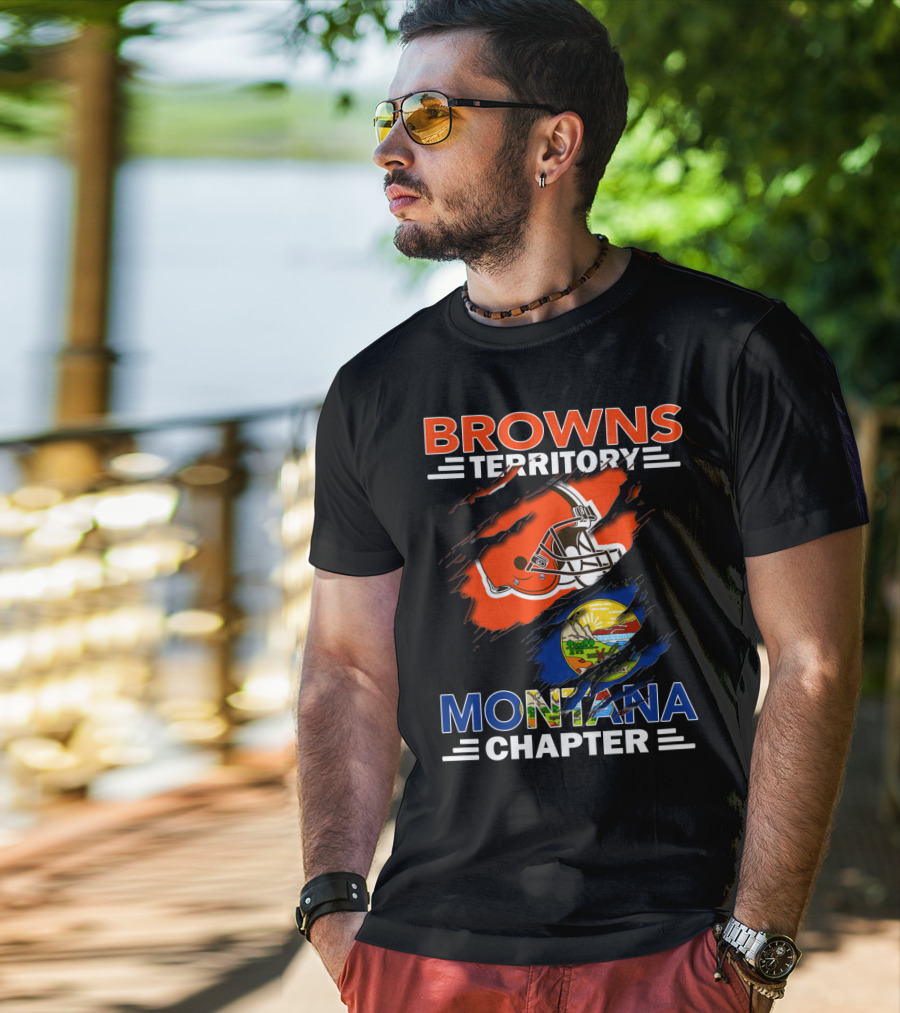 Cleveland Browns Territory Montana Chapter Football Fan Club T-Shirt