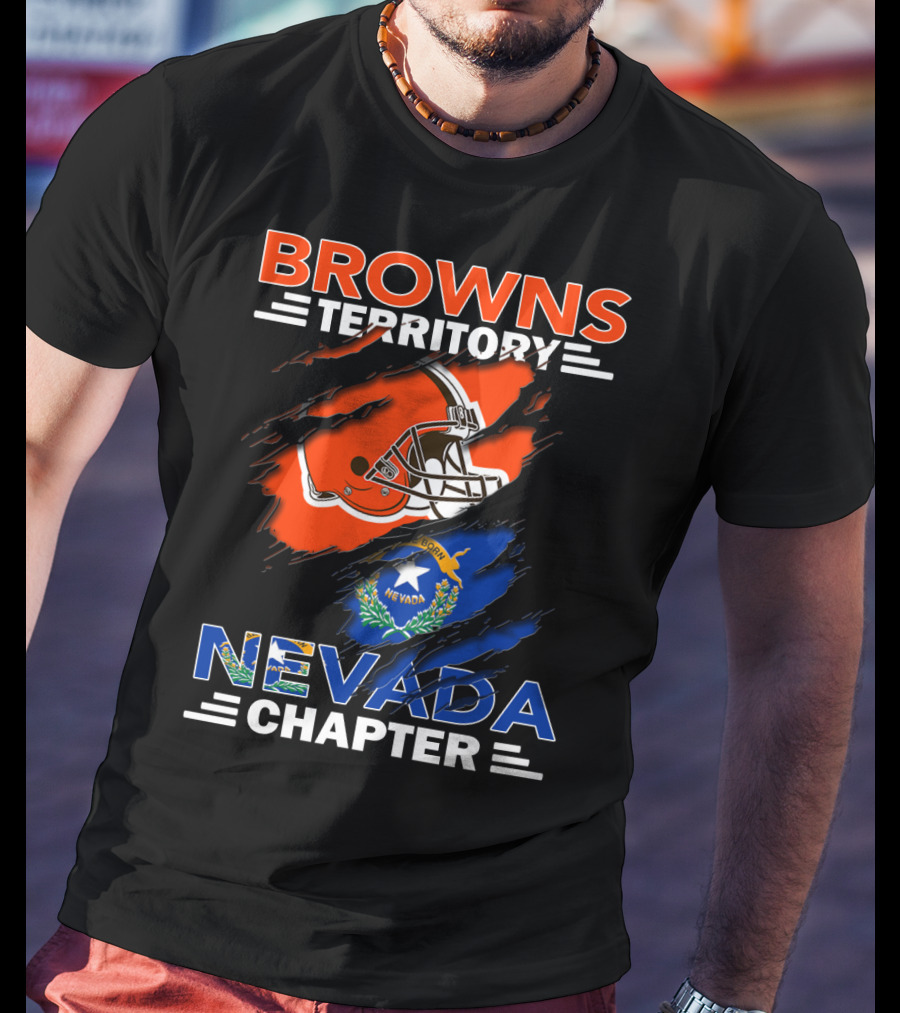 Browns Territory Nevada Chapter Football Helmet And State T-Shirt