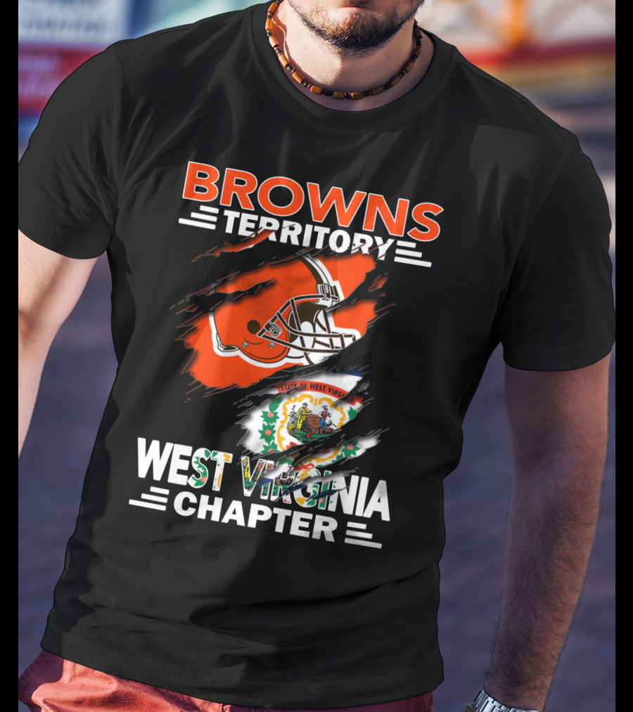 Browns Territory West Virginia Chapter Helmet State Of West Virginia Seal T-Shirt