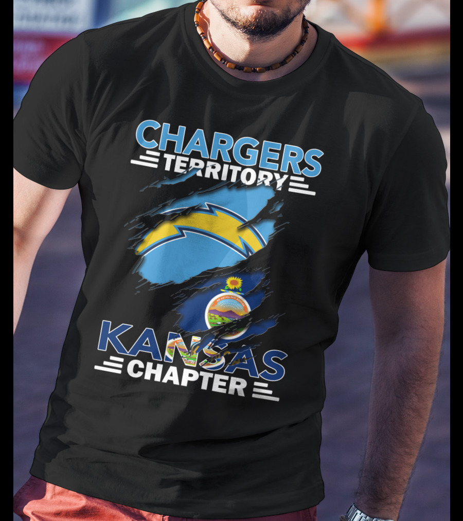 Chargers Territory Kansas Chapter Kansas Flag And Chargers T-Shirt
