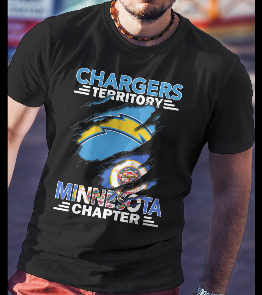 Chargers Territory Minnesota Chapter Logo With State Flag Elements T-Shirt