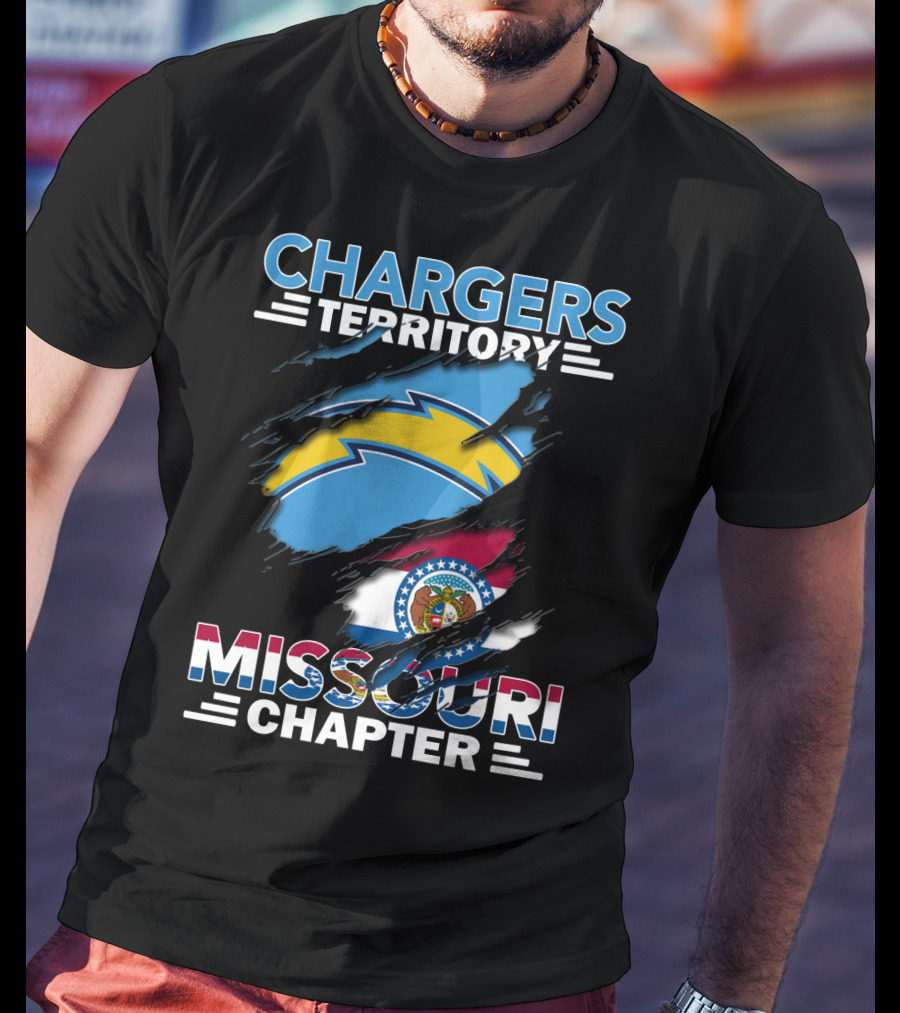 Chargers Territory Missouri Chapter With State Flag T-Shirt