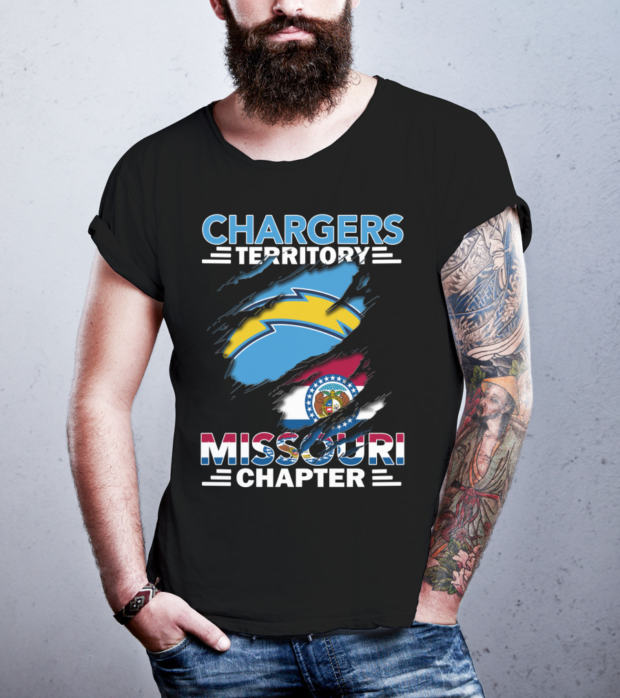 Chargers Territory Missouri Chapter With State Flag T-Shirt