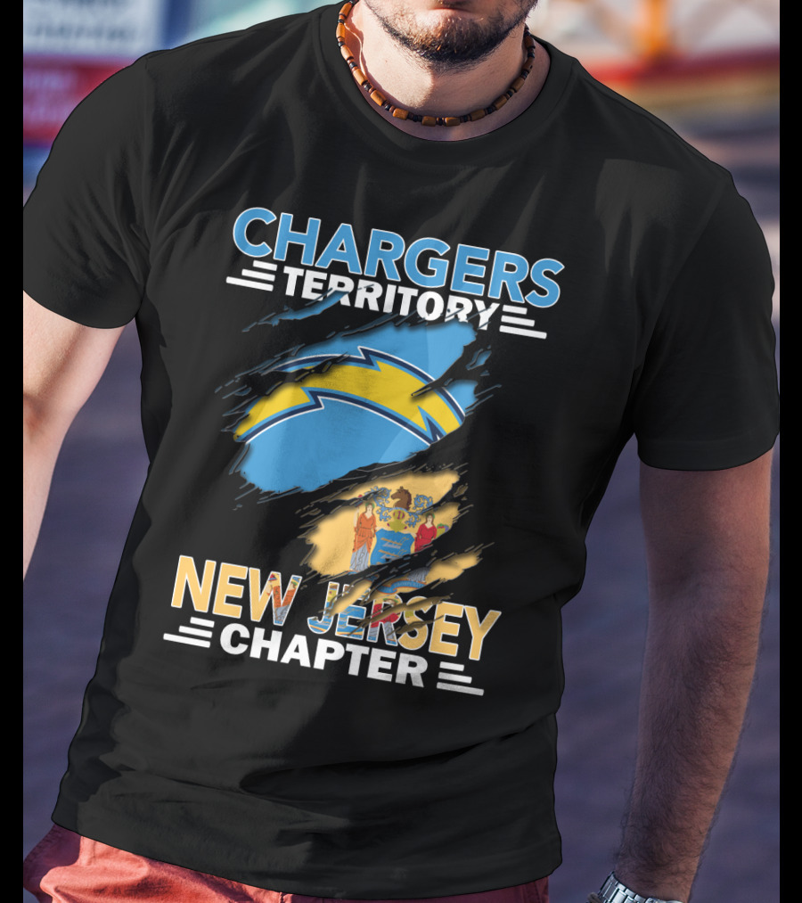 Chargers Territory New Jersey Chapter With State Flag And Team T-Shirt