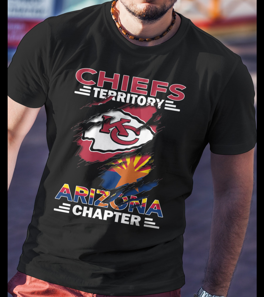 CHIEFS TERRITORY ARIZONA CHAPTER KC Logo State Flag T-Shirt